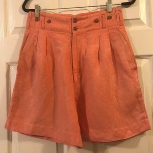 Hot Pink Linen Shorts
